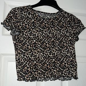 American Eagle Cheetah Print Crop Top